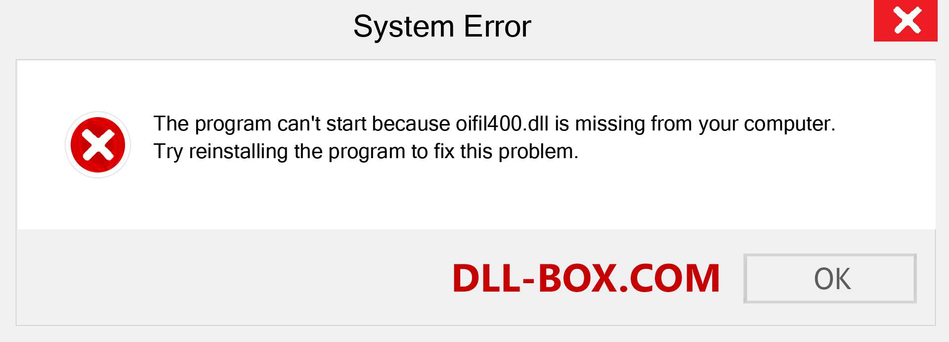  oifil400.dll file is missing?. Download for Windows 7, 8, 10 - Fix  oifil400 dll Missing Error on Windows, photos, images